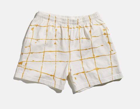 OFF GRID SHORTS ~ Gold on White